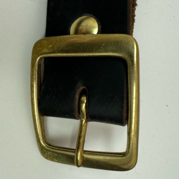 One Star Leather Goods Handmade Brown Leather Belt - Picture 1 of 6